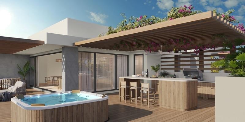 Infinity by the Sea penthouse jacuzzi terrace